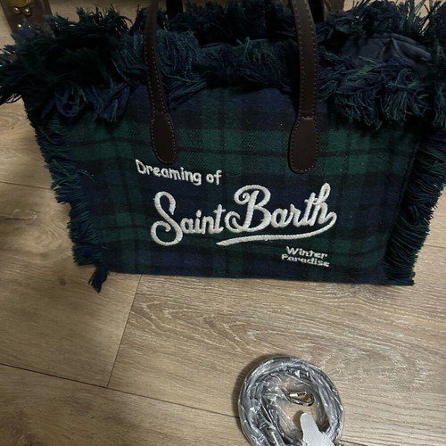 MC2 Saint Barth checked bag with strap new, multicolor