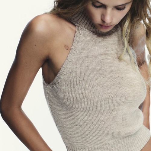 Zara vest-pullover new, beige, size L