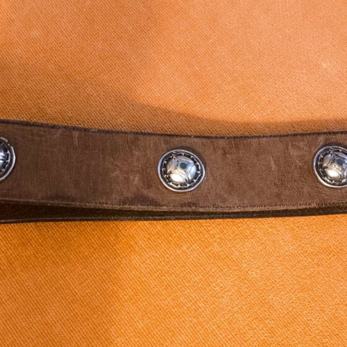 Handmade leather belt like new, brown, 100cm length