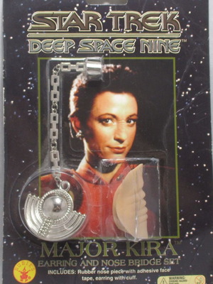 Major Kira σετ σκουλαρίκι και γέφυρα μύτης Star Trek DS9 καινούργιο