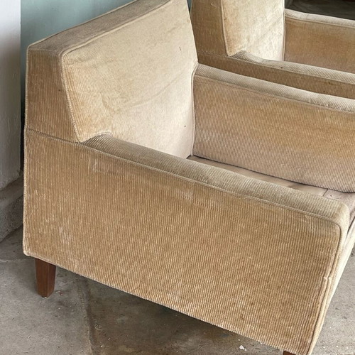 Varagkis armchairs used, set of 2, need reupholstery, no cushions