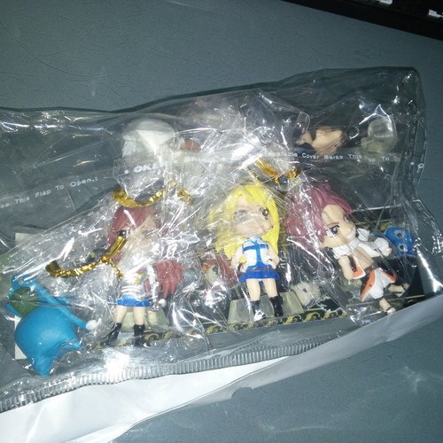 Fairy Tail Anime Chibi Figures set of 6, like new