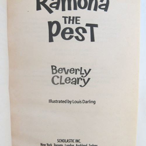 Book Ramona the Pest used, Beverly Cleary, 2006 edition