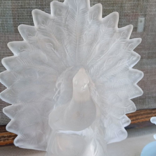 Opaline figurines used, set of 3 pieces from the 70s