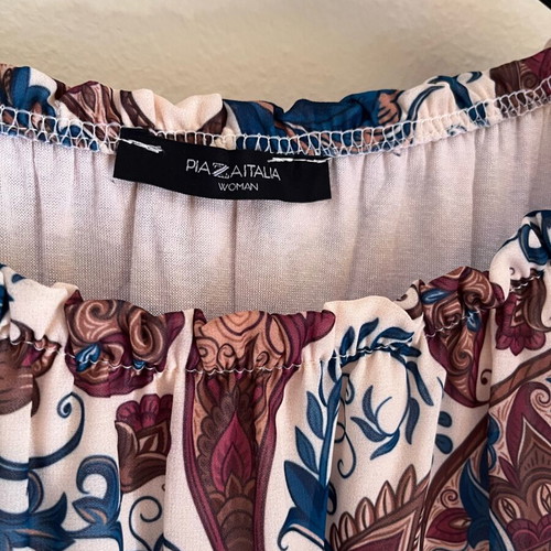 Piazza Italia blouse with pattern and long sleeves like new, multicolor