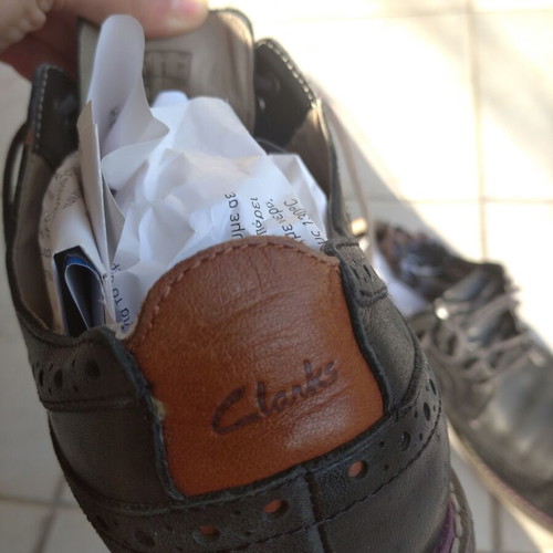 Clarks men's shoes used, leather, size 43