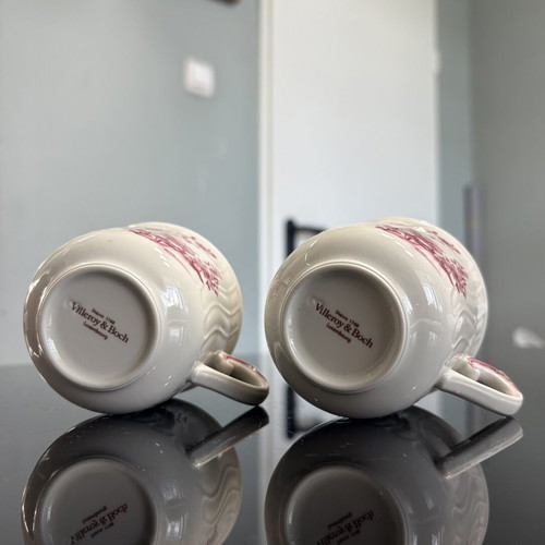 Villeroy & Boch Valeria Vintage Porcelain Cups set of 2 like new