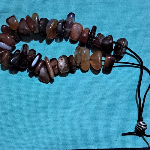 Worry beads with 21 semiprecious irregular stones like new