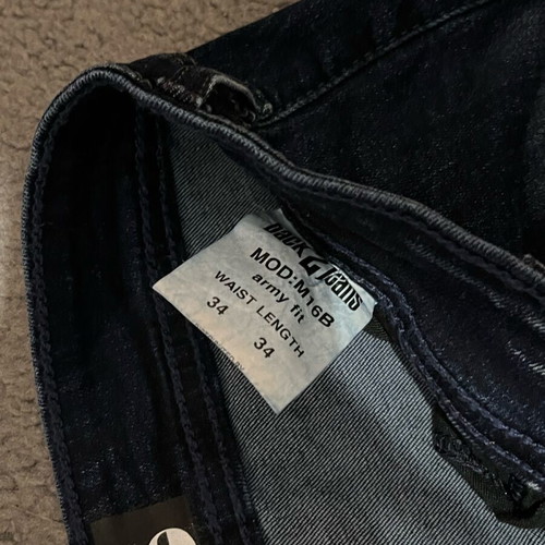 Men's denim jeans with elastic waist like new, size M, blue