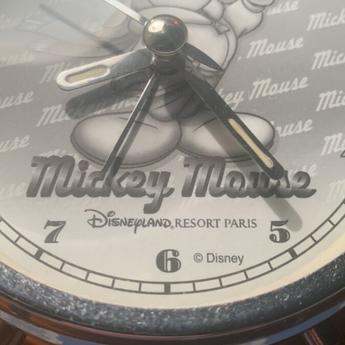 Mickey Mouse metal alarm clock, Disneyland Resort Paris collectible (00s)