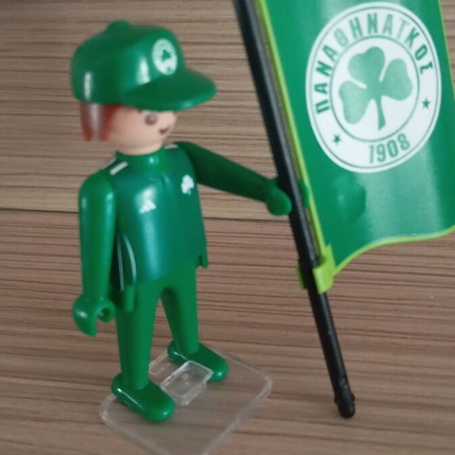 Playmobil Panathinaikos Football Fan Figure like new