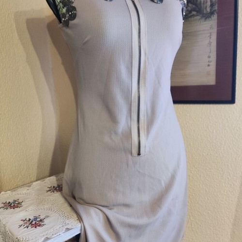 Bibibo beige nude dress with metallic studs