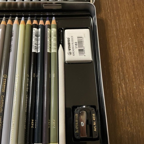 Stabilo Carbothello metal case with 60 pencils new