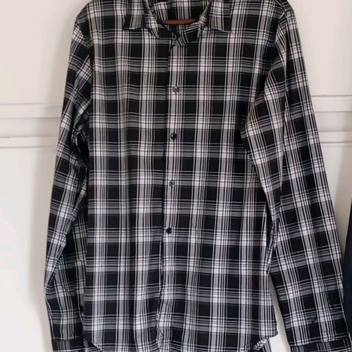 Spring men's shirt Zara size M like new, black and white