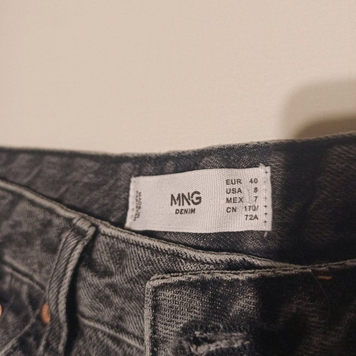 High-waisted jeans like new, gray, size 40