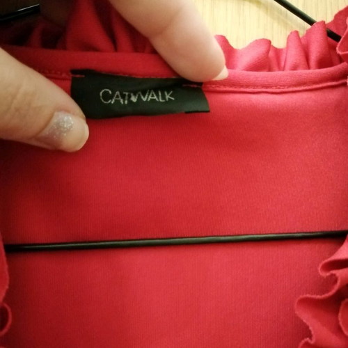 Catwalk elastic blouse used, red, size s/m