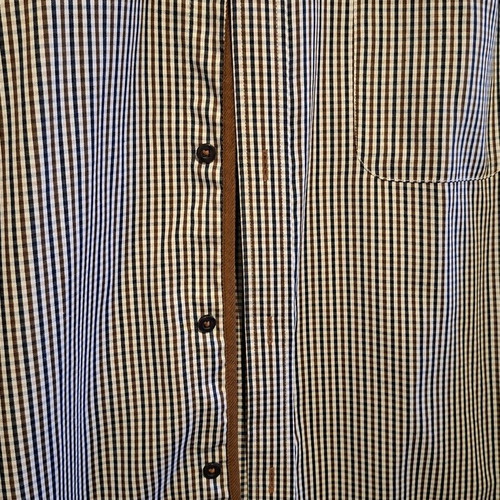 Lexton London men's long-sleeve shirt size M like new with check pattern