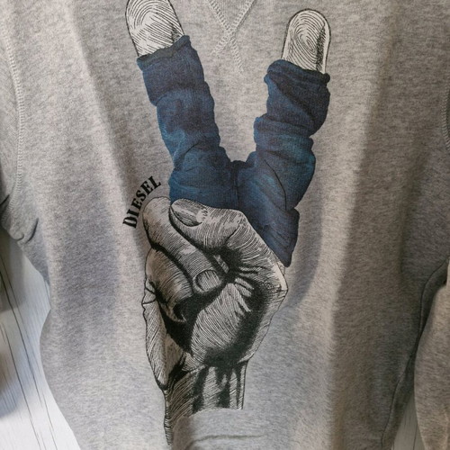 Diesel sweatshirt for boy gray size 16 like new