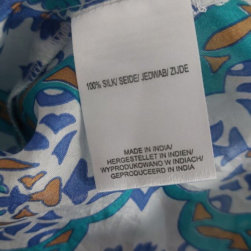 Blink Beach Caftan silk size S/M like new, blue and white