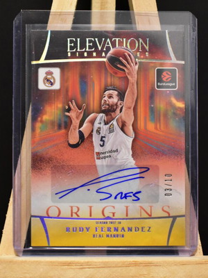 Rudy Fernandez Elevation Signatures /10 Panini Origins Euroleague card
