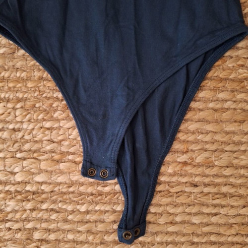Bershka Women's Elastic Bodysuit like new, blue and green, elbow sleeve