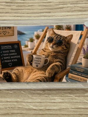 Acrylic fridge magnet "Today I Choose Me" Summer Cat new