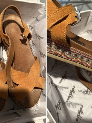 Sandals like new, size 40, platform style