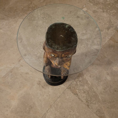 Handmade African Woodcarving Table like new, ethnic style