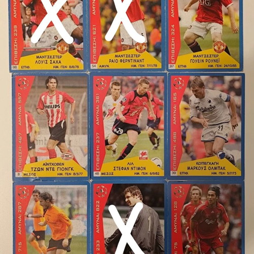Europe's Champions 2006-2007 cards set used