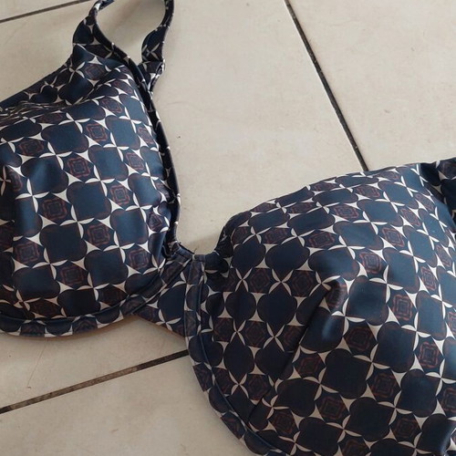 Zizzi women's swimsuit like new, size 50, blue and brown