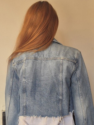 Stradivarius denim jacket like new, blue, size S
