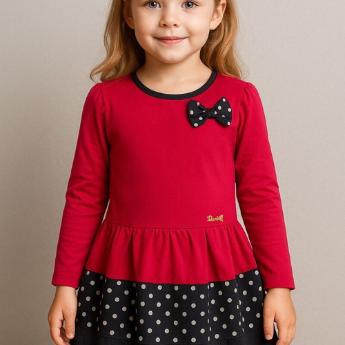 Dr. Moda girls dress like new, size 4–5 years, red