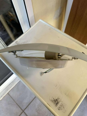 Ceiling light fixture without box and bulbs