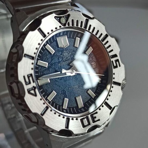 Addiesdive men's automatic watch new, blue dial