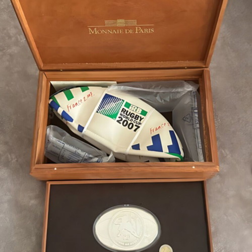 Rugby World Cup 2007 Silver Coin 50 Euro New, Limited Edition