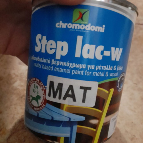 Chromodomi Step lac-W Water-Based Enamel Paint 0.75lt White Matt New