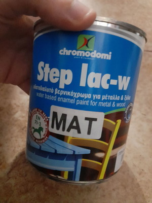 Chromodomi Step lac-W Water-Based Enamel Paint 0.75lt White Matt New