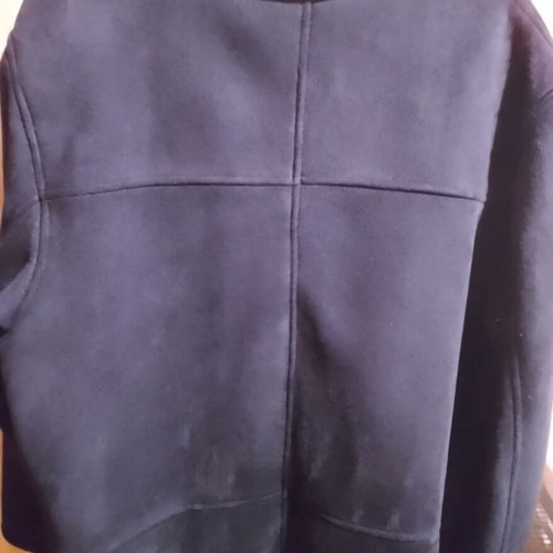 Men's coat XXL like new, gray suede with gray fur lining