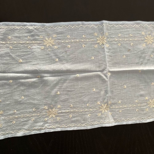 Table runner used, Lefkadian handmade embroidery 36x85