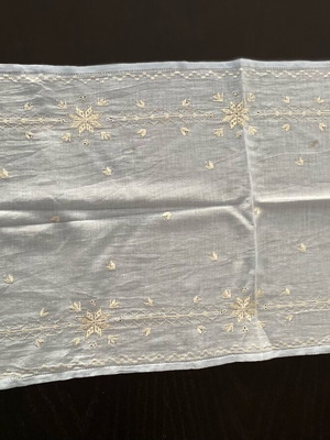 Table runner used, Lefkadian handmade embroidery 36x85
