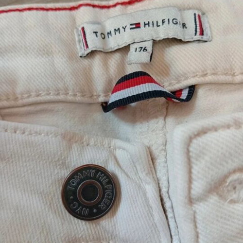 Tommy Hilfiger jeans 176 cm, girl small, white with blue