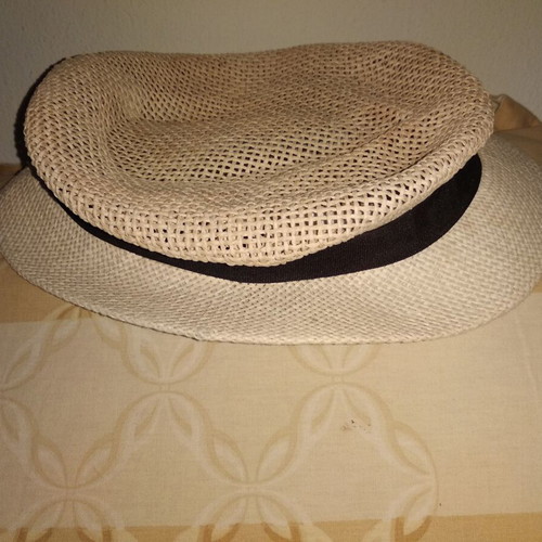 Straw summer hat used with light tear