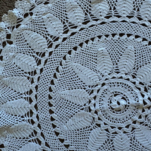 Set of 2 handmade embroidery and lace used