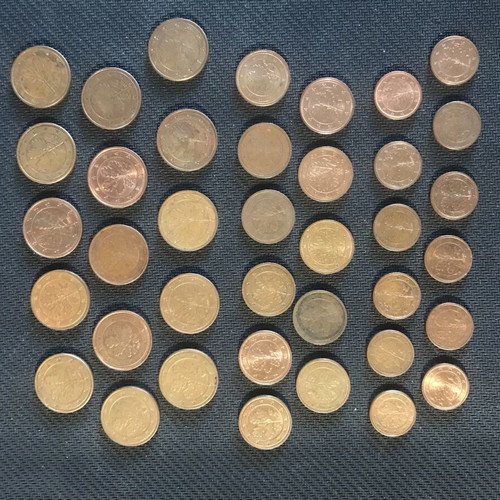 German Euro Coins Used 5, 2, 1 Cent 2002-2019
