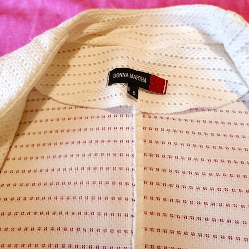 Donna Martha white summer cardigan with bow detail