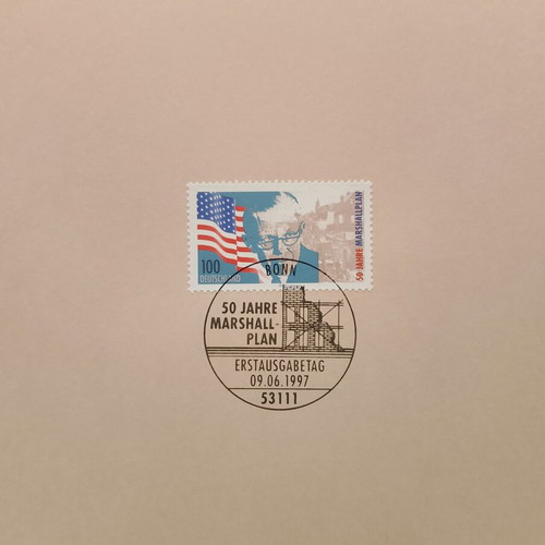 German stamp 1997 with Bonn first day cover