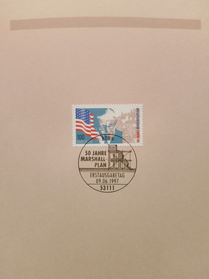 German stamp 1997 with Bonn first day cover