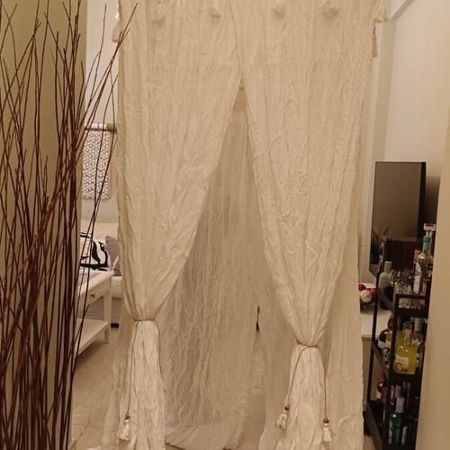 Boho mosquito net for room or garden like new, cotton fabric