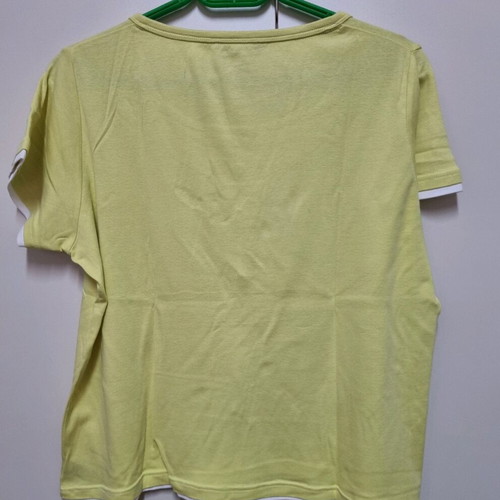 Cotton short-sleeve top Maine in yellow, like new