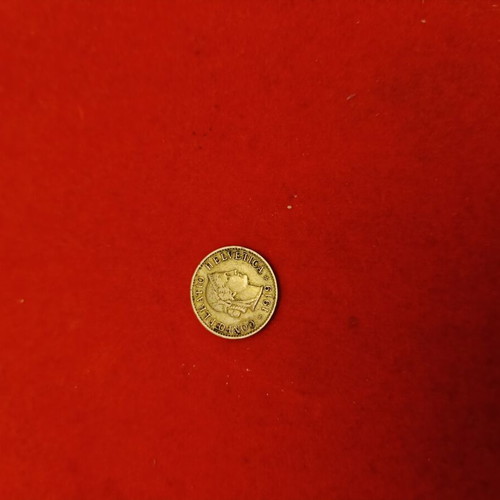 Swiss 5 Rappen Coin 1919 used, Helvetia
